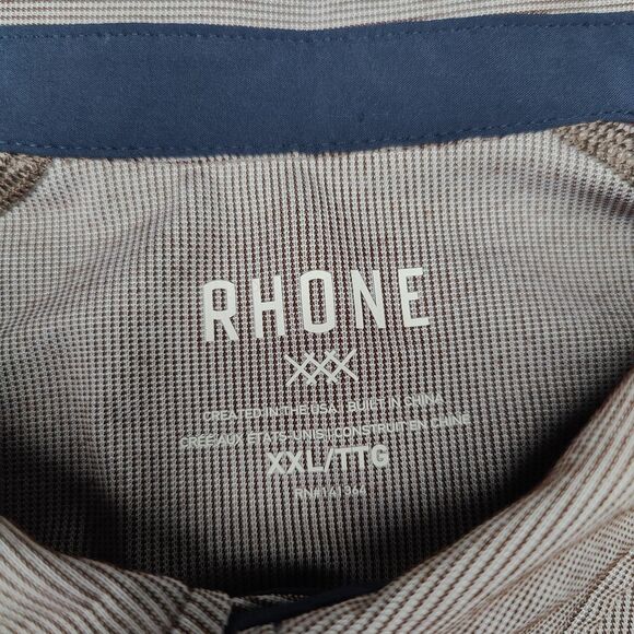 Rhone Delta Pique Polo Shirt Mens XXL Red Short Sleeve Stretch Commuter Preppy - Picture 4 of 8